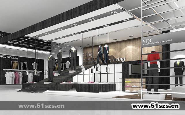 服装店隔断效果图
